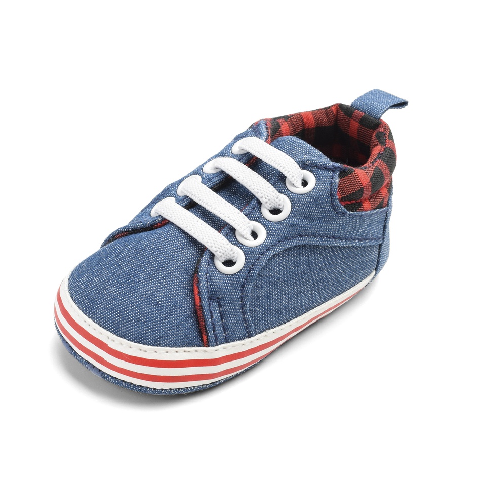 Baby / Toddler Grid Solid Canvas Prewalker Shoes